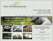 Tablet Screenshot of olivetreemortuary.com